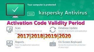 kaspersky Antivirus 2017 Activation Code Validity Period 2017201820192020