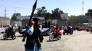 Taliban filmed moving people away from airport as they patrol Kabul after fall of Afghanistan