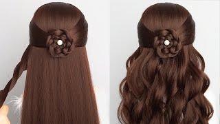 Easy & Cute Hairstyle Long Hair  Braid Simple Hair Style Girl For Wedding Guest