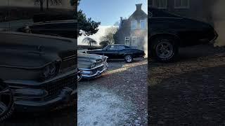 A Olds 442 running in freezing cold.