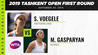 Stefanie Vogele vs. Margarita Gasparyan  2019 Tashkent Open First Round  WTA Highlights