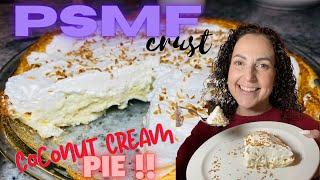 PSMF crust making Coconut Cream Pie  Keto Coconut Cream Pie  janetgreta