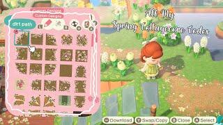 ALL the Design Codes I Used on my Spring Cottagecore Island  Animal Crossing New Horizons