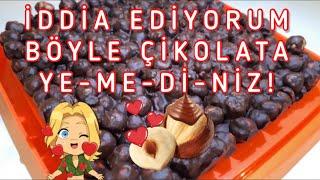 3 Malzemeyle Bol Fındıklı Ev Yapımı Beyoğlu Çikolatası Tarifi - Homemade Hazelnut Chocolate Recipe
