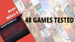 Acer Nitro 5 2022 Gaming Benchmarks 48 Games Tested i5-12500H and RTX 3050