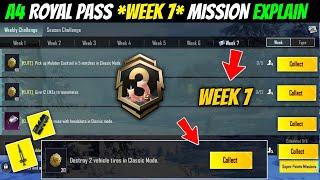 A4 Royal Pass Week 7 Mission Explain Bgmi A4 Rp Mission Explain  Bgmi Week 7 Mission Explain