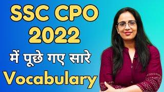 Vocab Asked in SSC CPO 2022  Synonyms Antonyms Idioms One Word  English With Rani Maam