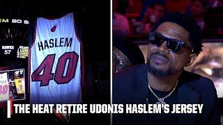 The Miami Heat retire Udonis Haslems jersey 🫶  NBA on ESPN