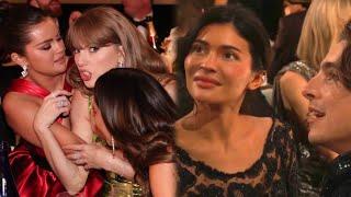 Selena Gomez responds to rumours that she gossiped about Kylie Jenner & Timothee at the 2024 Golden