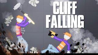 People Fight each other while Cliff Falling