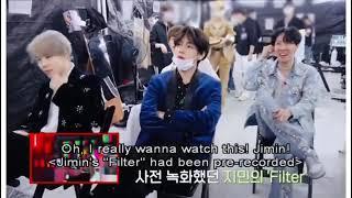 BTS MEMBERS REACTION TO JIMINS FILTER STAGE