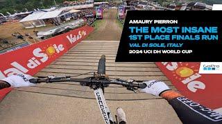 GoPro Amaurys INSANE 1ST PLACE Finals Run - Val Di Sole Italy - 24 UCI Downhill MTB World Cup
