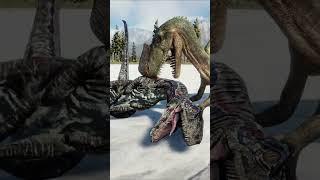 Jurassic World Evolution 2  Monolophosaurus Fight Velociraptor #Short