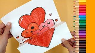 Folding Heart surprise drawing for mothers day ️