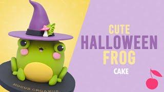 Cute Halloween Frog Cake Tutorial  How To  Kawaii Frog Cake  Cherry School