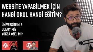 Web Tasarım ve Kodlama için Hangi Okulu Okumalı Hangi Eğitimi Almalıyım? Udemy işe yarar mı?