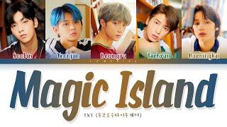 TXT Magic Island Lyrics 투모로우바이투게더 Magic Island 가사 Color Coded LyricsHanRomEng