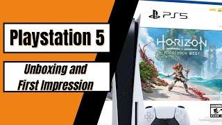 Playstation 5 Unboxing and First Impression Horizon Forbidden West Edition