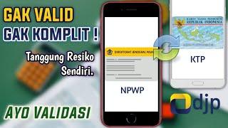 Risiko NIK NPWP Tidak Valid  CARA VALIDASI NIK JADI NPWP DI DJP ONLINE