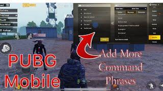 PUBG Mobile How to Add More Command Phrases to Quick Chat Voice Bring Up Voice Chat