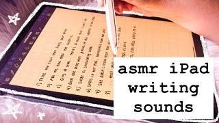 ASMR IPad writing sounds close whispers pencil sounds