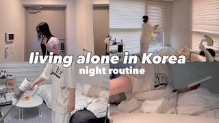 Night Routine after work  Living alone in Korea VLOG  skincare cleaning typical night routine