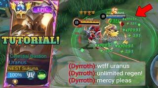 GLOBAL URANUS SECRET TRICK TO DOMINATE DYRROTH FROM EARLY TO LATE GAME 100% SURE WIN - MLBB