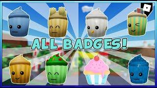 HOW TO FIND ALL 130 BADGES in  Find The Cupcakes 130  ROBLOX