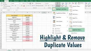 How to Highlight and Remove Duplicate Entries in Excel  Microsoft Excel ⏩