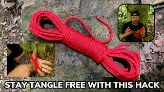 Keep Your Cordage Tangle Free with This Simple Survival Hack