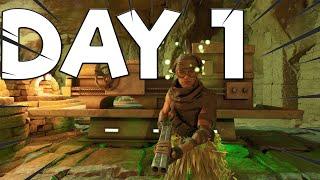 Day 1 On Ark ASCENDED SCORCHED EARTH - ARK 4-MAN PVP #1