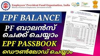 How to Check your EPF Balance  PF Passbook download online  PF Balance check online   malayalam