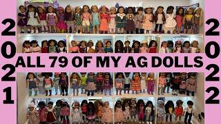 All of my American Girl Dolls Going Into 2022 Winter 20212022 MASSIVE Collection 79 Dolls