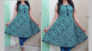 Stylish Umbrella kurtiTop cutting and StitchingDesigner kurti cutting and stitching kurti design