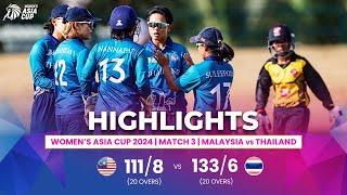 Malaysia W vs Thailand W  ACC Womens Asia Cup  Match 3  Highlights