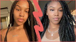 TURNING KNOTLESS BRAIDS INTO BUTTERFLY LOCS