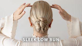 HOW TO Easy Sleek Low Bun Tutorial