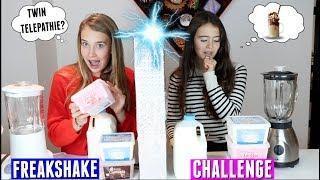 TWIN TELEPATHY FREAKSHAKE CHALLENGE  DIY FREAKSHAKE