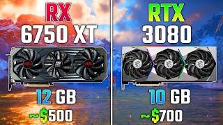 AMD RX 6750 XT vs RTX 3080  Test in 7 Games