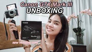 Buying a new vlogging cam CANON G7X MARK III UNBOXING  Kristine Abraham