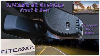 FITCAMX DashCam 4k Front 1080P Rear Install + Driving BEST Dash Cam 2024