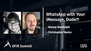 WhatsApp with Your iMessage Dude?