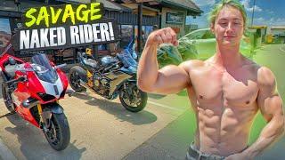 SWOLE BIKER CRASHED OUR MEETUP & RACED MY M1000RR IN THE MOUNTAINS