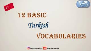 Daily Basic Turkish vocabularies + Conversation  for beginners  Part 1