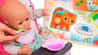 Куклы БЕБИ БОН - Беби Анабель и игра с животными Мультики для детей Как Мама для Baby Born