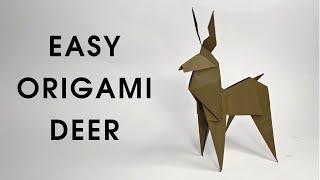 Easy origami DEER  How to make a paper Christmas deer