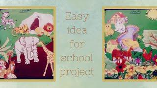 easy and quick idea for school projectwild and domestic animals project ideacraft idea for kids