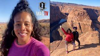 Kelis & Sister Faryka Try Hiking In The Mountains 