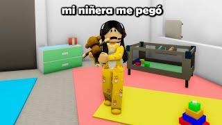 Mi niñera me pegó y es malvada   Historias de Roblox RP  paolazgames