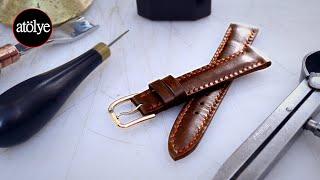 make a watch strap with aramid fabric   leather watch strap  leather craft